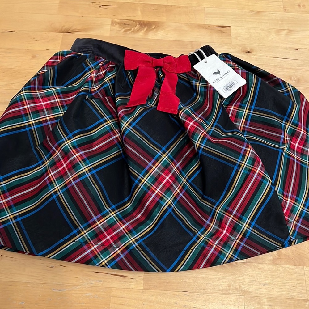 Hope & Henry Plaid Holiday Skirt - Size 5